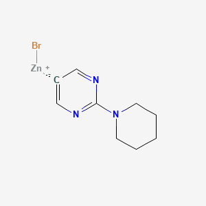 (2-(Piperidin-1-yl)pyrimidin-5-yl)Zinc bromide