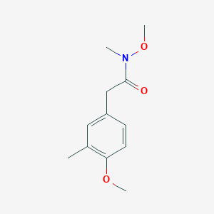 molecular formula C12H17NO3 B14875432 N-methoxy-2-(4-methoxy-3-methylphenyl)-N-methylacetamide 