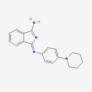 (Z)-N-(3-iminoisoindolin-1-ylidene)-4-(piperidin-1-yl)aniline