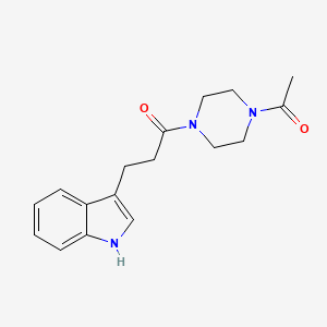 molecular formula C17H21N3O2 B14875435 1-(4-acetylpiperazin-1-yl)-3-(1H-indol-3-yl)propan-1-one 