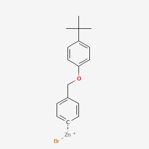 molecular formula C17H19BrOZn B14875441 4-(4-t-Butylphenoxymethyl)phenylZinc bromide 