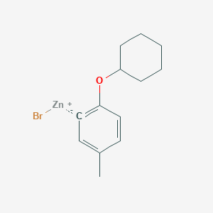 molecular formula C13H17BrOZn B14875454 2-Cyclohexyloxy-5-methylphenylZinc bromide 