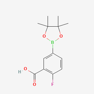 molecular formula C13H16BFO4 B1487547 2-Fluoro-5-(4,4,5,5-tetramethyl-1,3,2-dioxaborolan-2-yl)benzoic acid CAS No. 882679-10-9