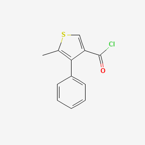 molecular formula C12H9ClOS B1487548 5-Methyl-4-phenylthiophene-3-carbonyl chloride CAS No. 1160248-98-5