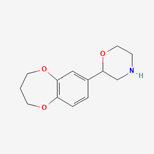 molecular formula C13H17NO3 B14875492 2-(3,4-dihydro-2H-benzo[b][1,4]dioxepin-7-yl)morpholine 