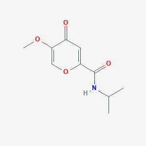 molecular formula C10H13NO4 B14875499 N-isopropyl-5-methoxy-4-oxo-4H-pyran-2-carboxamide 