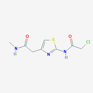 molecular formula C8H10ClN3O2S B1487550 2-Chloro-N-(4-[2-(methylamino)-2-oxoethyl]-1,3-thiazol-2-YL)acetamide CAS No. 1219827-97-0