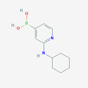 molecular formula C11H17BN2O2 B14875511 2-(Cyclohexylamino)pyridin-4-ylboronic acid CAS No. 1346808-56-7