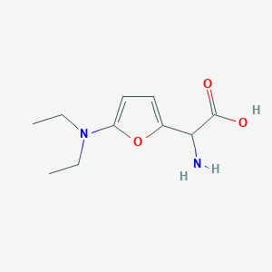 molecular formula C10H16N2O3 B14875531 2-Amino-2-(5-(diethylamino)furan-2-yl)acetic acid 