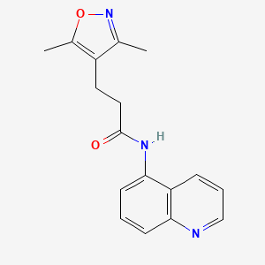 molecular formula C17H17N3O2 B14875536 3-(3,5-dimethylisoxazol-4-yl)-N-(quinolin-5-yl)propanamide 