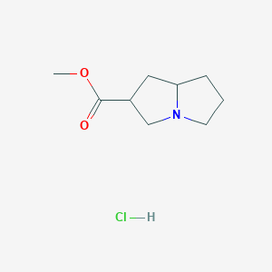 molecular formula C9H16ClNO2 B14875550 methyl hexahydro-1H-pyrrolizine-2-carboxylate hydrochloride 