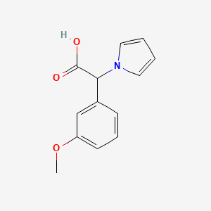 molecular formula C13H13NO3 B14875554 2-(3-methoxyphenyl)-2-(1H-pyrrol-1-yl)acetic acid 