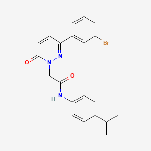 molecular formula C21H20BrN3O2 B14875618 2-(3-(3-bromophenyl)-6-oxopyridazin-1(6H)-yl)-N-(4-isopropylphenyl)acetamide 