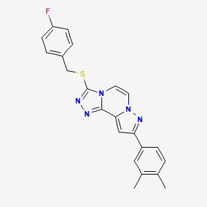 9-(3,4-Dimethylphenyl)-3-((4-fluorobenzyl)thio)pyrazolo[1,5-a][1,2,4]triazolo[3,4-c]pyrazine