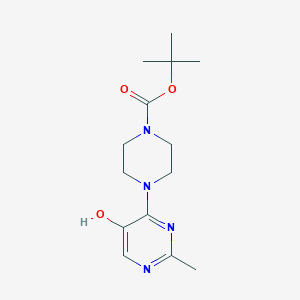 molecular formula C14H22N4O3 B14875657 Tert-butyl 4-(5-hydroxy-2-methylpyrimidin-4-yl)piperazine-1-carboxylate 