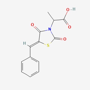 2-[(5Z)-5-benzylidene-2,4-dioxo-1,3-thiazolidin-3-yl]propanoic acid