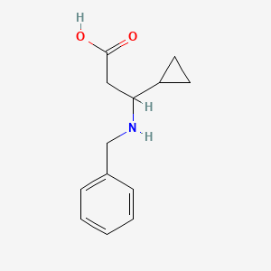 molecular formula C13H17NO2 B14875672 3-(Benzylamino)-3-cyclopropylpropanoic acid 