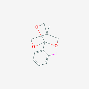 molecular formula C12H13IO3 B14875677 1-(2-Iodophenyl)-4-methyl-2,6,7-trioxabicyclo[2.2.2]octane 