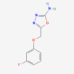 molecular formula C9H8FN3O2 B1487568 5-[(3-氟苯氧基)甲基]-1,3,4-恶二唑-2-胺 CAS No. 1219827-52-7