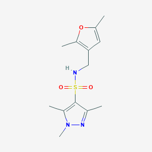 N-((2,5-dimethylfuran-3-yl)methyl)-1,3,5-trimethyl-1H-pyrazole-4-sulfonamide