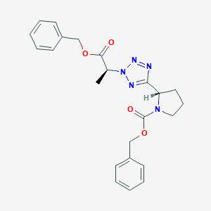molecular formula C23H25N5O4 B148757 Benzyloxycarbonyl-prolyl-psi(CN4)-alanine benzyl ester CAS No. 134124-09-7