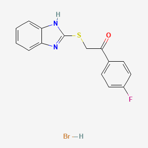 2-(1H-benzimidazol-2-ylsulfanyl)-1-(4-fluorophenyl)ethanone hydrobromide