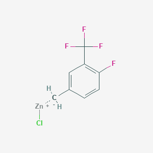 molecular formula C8H5ClF4Zn B14875723 (4-Fluoro-3-(trifluoromethyl)benZyl)Zinc chloride 