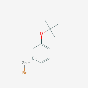 molecular formula C10H13BrOZn B14875734 (3-t-Butoxyphenyl)Zinc bromide 