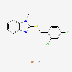 molecular formula C15H13BrCl2N2S B14875737 2-[(2,4-dichlorobenzyl)sulfanyl]-1-methyl-1H-benzimidazole hydrobromide 