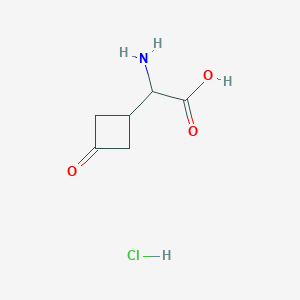 molecular formula C6H10ClNO3 B14875741 2-Amino-2-(3-oxocyclobutyl)acetic acid hydrochloride 