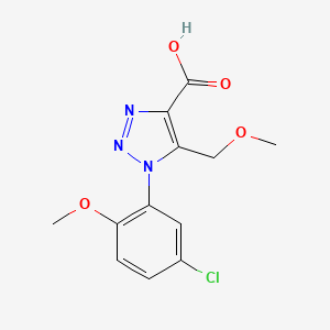 molecular formula C12H12ClN3O4 B1487576 1-(5-氯-2-甲氧基苯基)-5-(甲氧基甲基)-1H-1,2,3-三唑-4-羧酸 CAS No. 1326837-98-2
