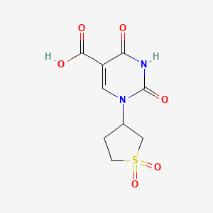 molecular formula C9H10N2O6S B14875769 1-(1,1-Dioxidotetrahydrothiophen-3-yl)-2,4-dioxo-1,2,3,4-tetrahydropyrimidine-5-carboxylic acid 