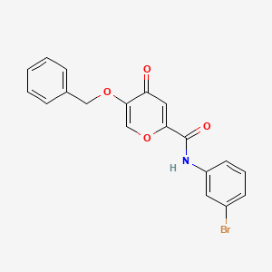 5-(benzyloxy)-N-(3-bromophenyl)-4-oxo-4H-pyran-2-carboxamide