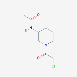 molecular formula C9H15ClN2O2 B1487583 N-[1-(2-chloroacetyl)piperidin-3-yl]acetamide CAS No. 1182969-06-7
