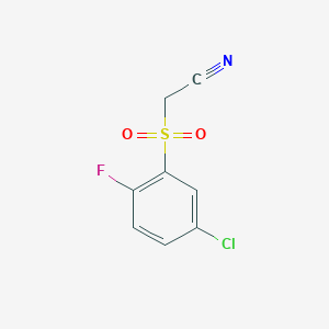 molecular formula C8H5ClFNO2S B1487584 [(5-氯-2-氟苯基)磺酰基]乙腈 CAS No. 1325305-64-3