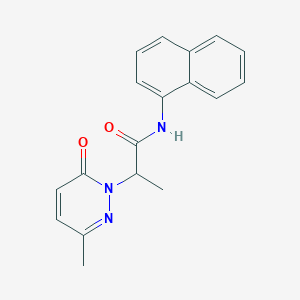 molecular formula C18H17N3O2 B14875845 2-(3-methyl-6-oxopyridazin-1(6H)-yl)-N-(naphthalen-1-yl)propanamide 