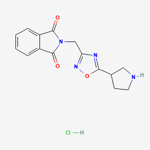 2-((5-(Pyrrolidin-3-yl)-1,2,4-oxadiazol-3-yl)methyl)isoindoline-1,3-dione hydrochloride