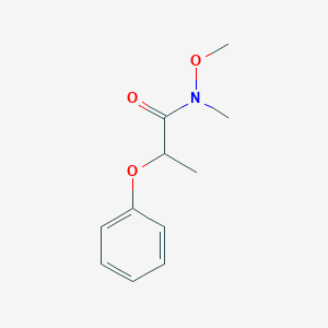 molecular formula C11H15NO3 B14875877 N-methoxy-N-methyl-2-phenoxypropanamide 