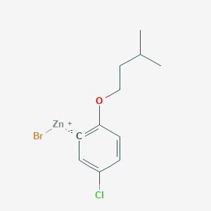 molecular formula C11H14BrClOZn B14875885 3-Chloro-6-i-pentyloxyphenylZinc bromide 