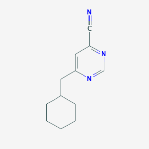 6-(Cyclohexylmethyl)pyrimidine-4-carbonitrile