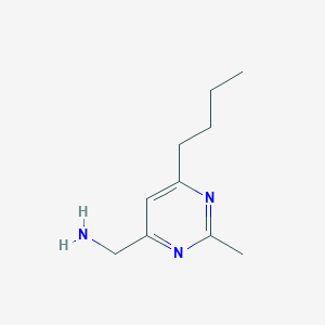 molecular formula C10H17N3 B14875914 (6-Butyl-2-methylpyrimidin-4-yl)methanamine 