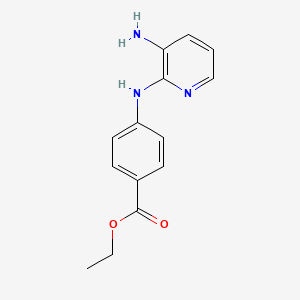 molecular formula C14H15N3O2 B1487592 4-[(3-氨基吡啶-2-基)氨基]苯甲酸乙酯 CAS No. 78750-69-3