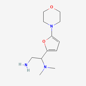 molecular formula C12H21N3O2 B14875930 N1,N1-dimethyl-1-(5-morpholinofuran-2-yl)ethane-1,2-diamine 