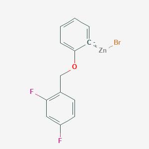 molecular formula C13H9BrF2OZn B14875933 2-(2',4'-DifluorobenZyloxy)phenylZinc bromide 