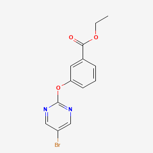 molecular formula C13H11BrN2O3 B1487595 乙酸3-(5-溴吡啶-2-氧基)苯酯 CAS No. 1086397-54-7