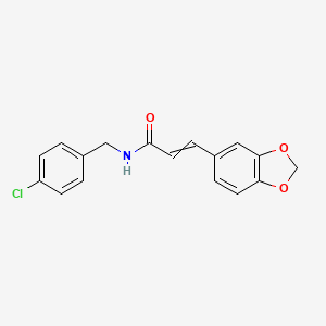 3-(Benzo[d][1,3]dioxol-5-yl)-N-(4-chlorobenzyl)acrylamide