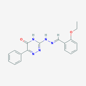 3-[(2E)-2-(2-ethoxybenzylidene)hydrazinyl]-6-phenyl-1,2,4-triazin-5-ol