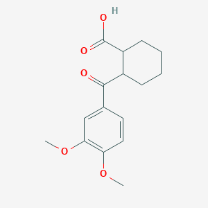 molecular formula C16H20O5 B14876013 2-(3,4-Dimethoxy-benzoyl)-cyclohexanecarboxylic acid 