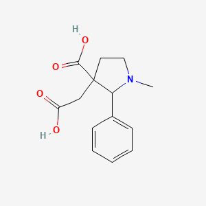 3-(Carboxymethyl)-1-methyl-2-phenylpyrrolidine-3-carboxylic acid