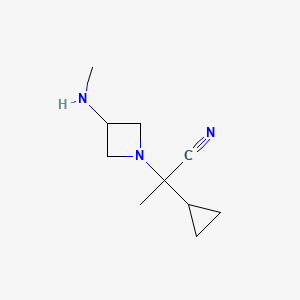 2-Cyclopropyl-2-(3-(methylamino)azetidin-1-yl)propanenitrile